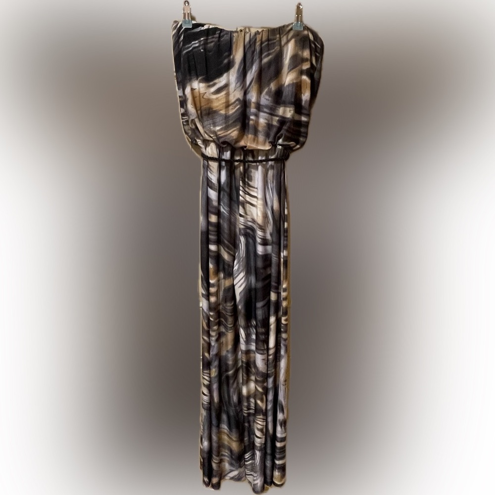 Elegant Black and Brown Women's Jumpsuit